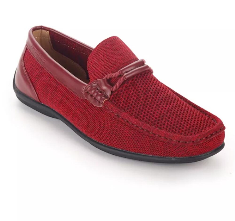 Aston Marc WALK-02 Shoes Men's Size 10 Red Mesh Slip On Casual Driving Loafers